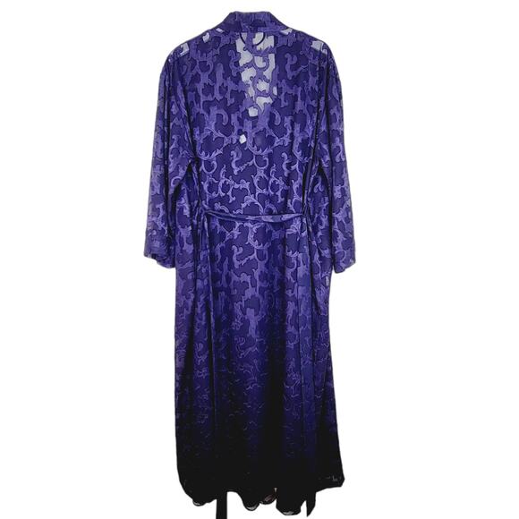 Victoria's Secret Gold Label Purple Sheer Lace Nightgown and Robe - Size S - Picture 8 of 15